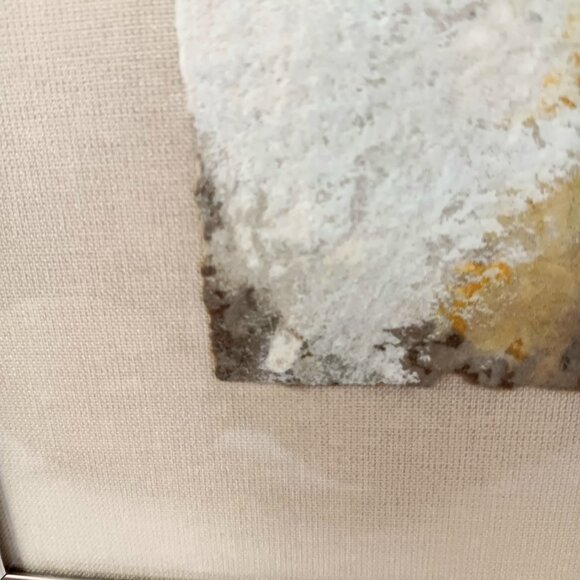 Abstract Mixed Media Painting Brown Yellow Beige By Suzanne Sandifer 8" X 10" - Picture 11 of 14